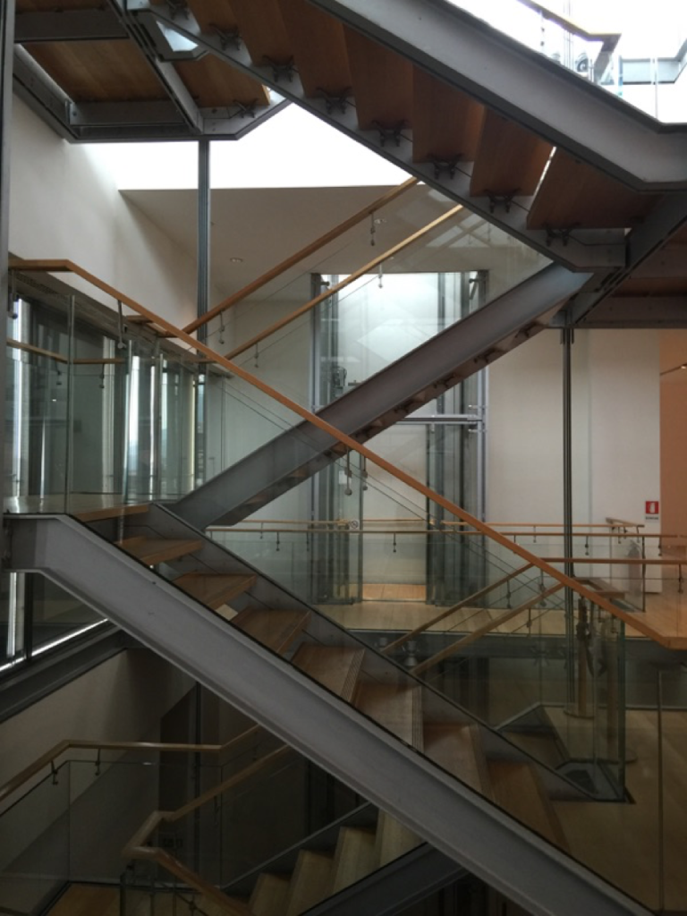 Staircase inside the museum. 